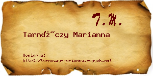 Tarnóczy Marianna névjegykártya