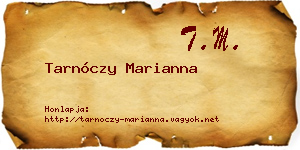 Tarnóczy Marianna névjegykártya
