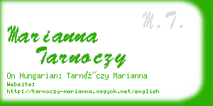 marianna tarnoczy business card